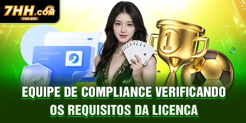 Equipe de compliance verificando os requisitos da licença
