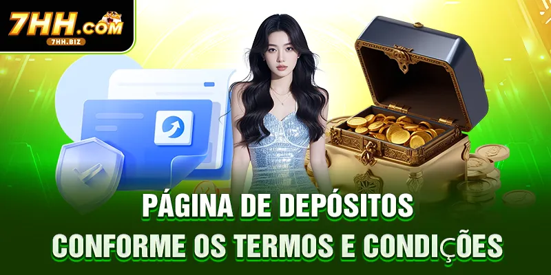 Página de depósitos conforme os Termos e Condições